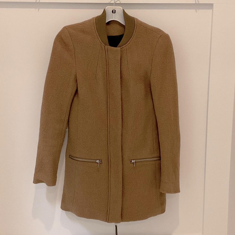 Camel Wool Blend Car Coat XS/S